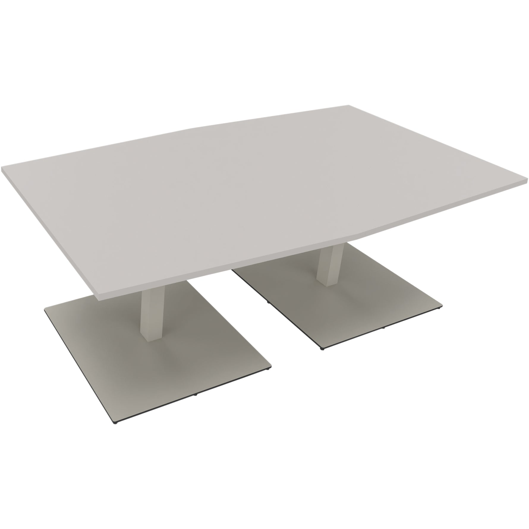 Neutralware Konferenztisch communication 2.000 x 720 x 1.000/1.100 mm (B x H x T) silberaluminium – Produktbild 4