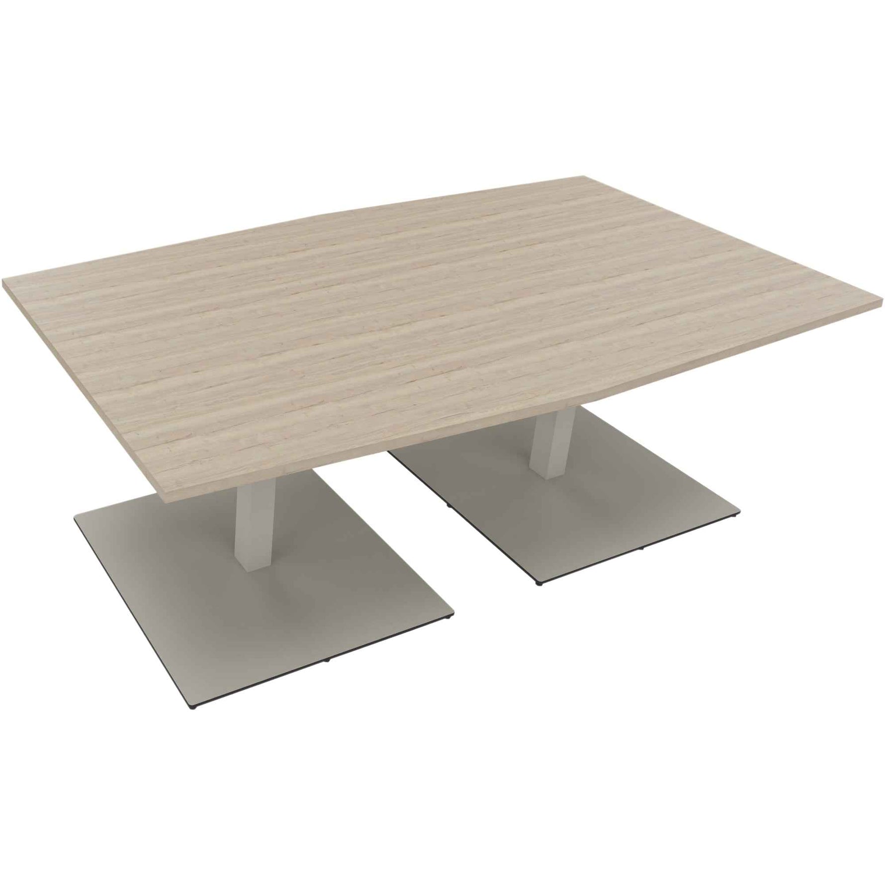 Konferenztisch communication 2.000 x 720 x 1.000/1.100 mm (B x H x T) silberaluminium