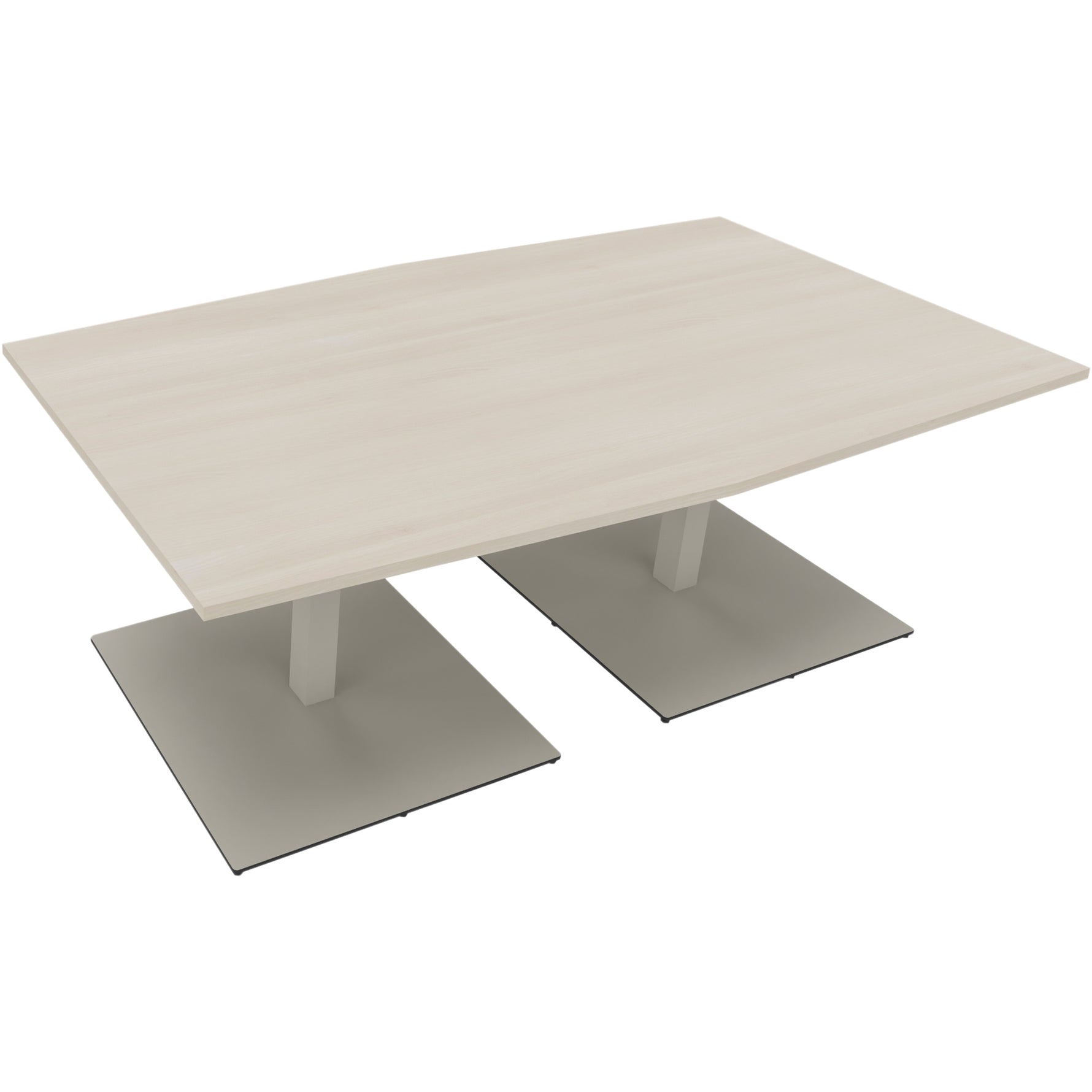 Neutralware Konferenztisch communication 2.000 x 720 x 1.000/1.100 mm (B x H x T) silberaluminium – Produktbild 3
