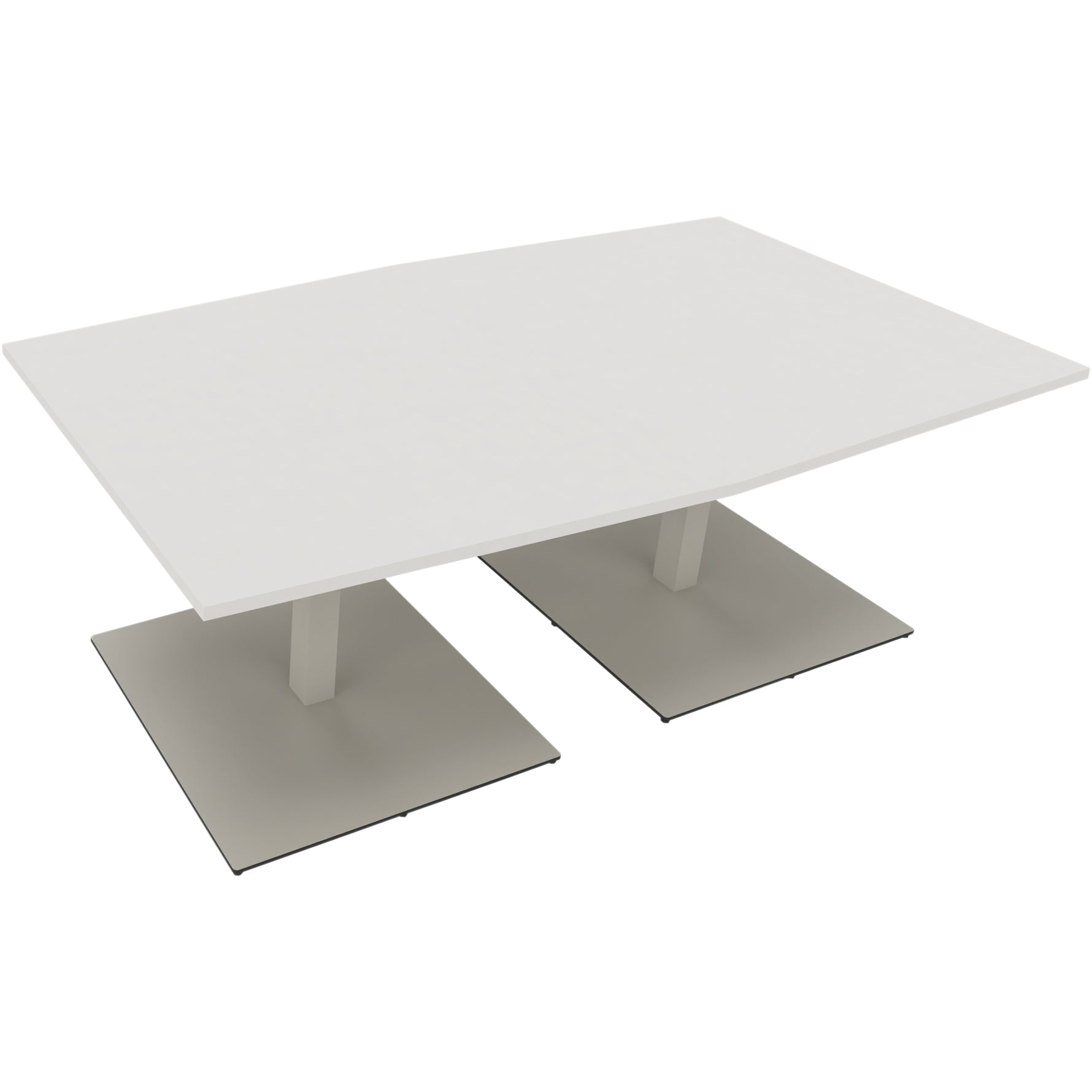 Neutralware Konferenztisch communication 2.000 x 720 x 1.000/1.100 mm (B x H x T) silberaluminium