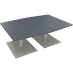 Neutralware Konferenztisch communication 2.000 x 720 x 1.000/1.100 mm (B x H x T) silberaluminium – Produktbild 5