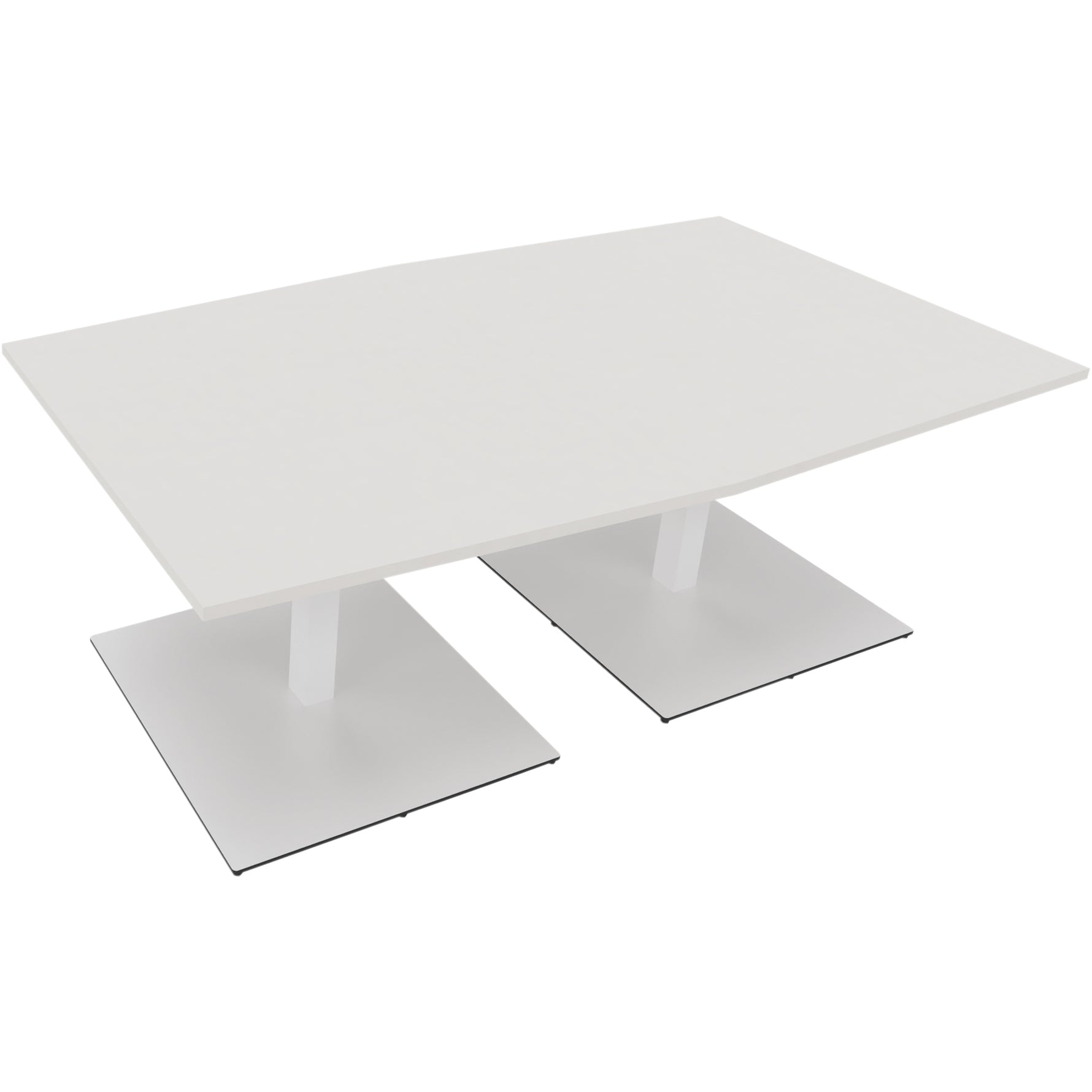 Neutralware Konferenztisch communication 2.000 x 720 x 1.000/1.100 mm (B x H x T) verkehrsweiß