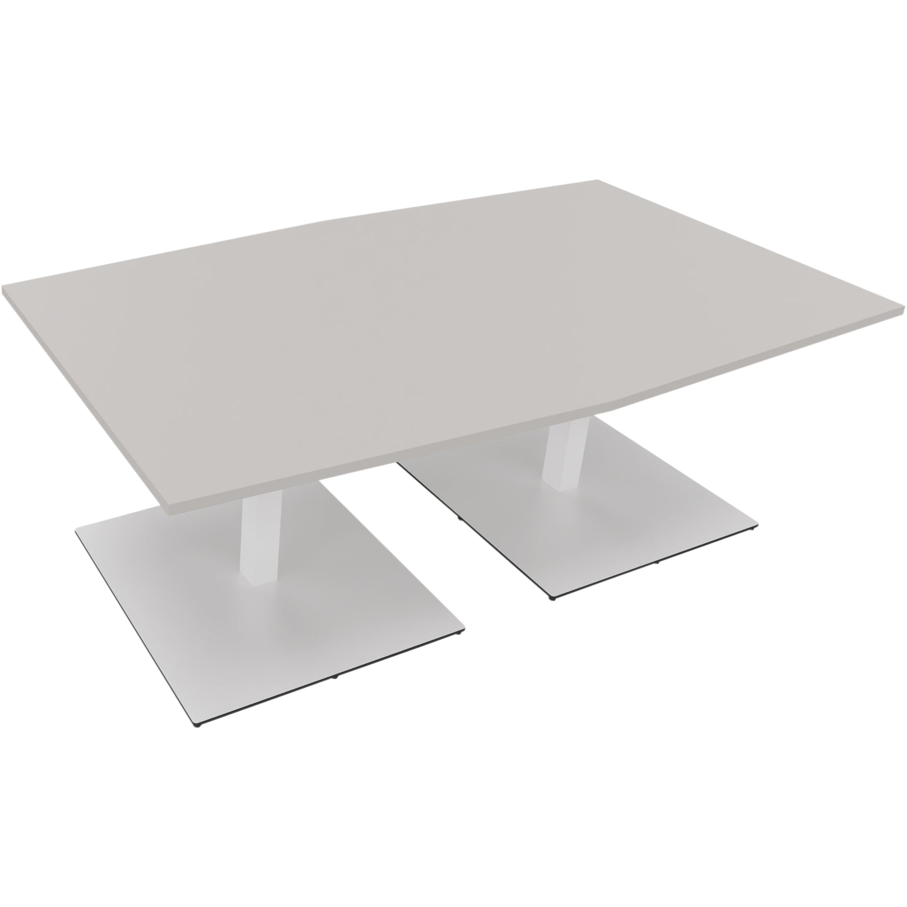 Neutralware Konferenztisch communication 2.000 x 720 x 1.000/1.100 mm (B x H x T) verkehrsweiß – Produktbild 4