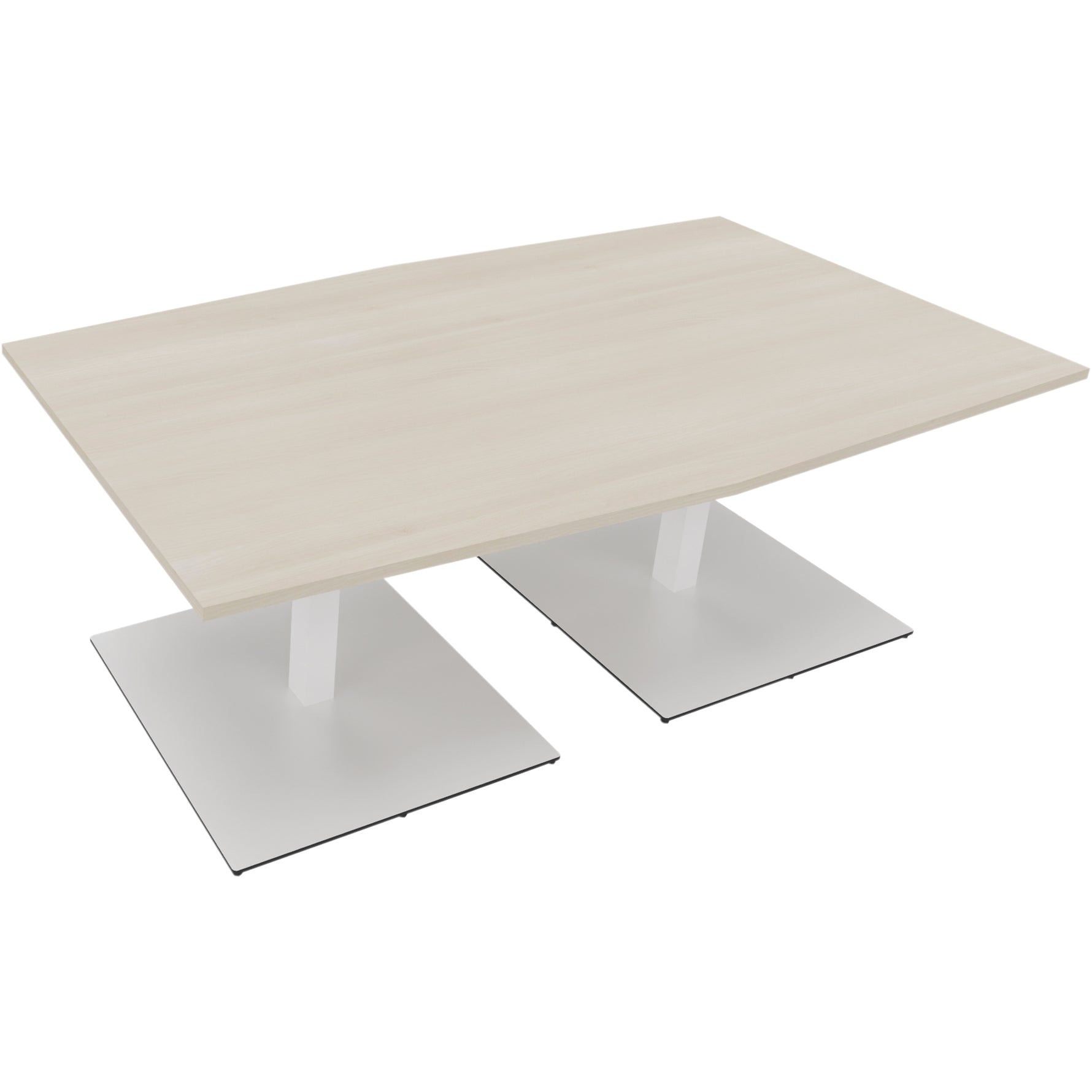 Neutralware Konferenztisch communication 2.000 x 720 x 1.000/1.100 mm (B x H x T) verkehrsweiß – Produktbild 3