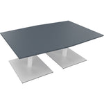 Neutralware Konferenztisch communication 2.000 x 720 x 1.000/1.100 mm (B x H x T) verkehrsweiß – Produktbild 5