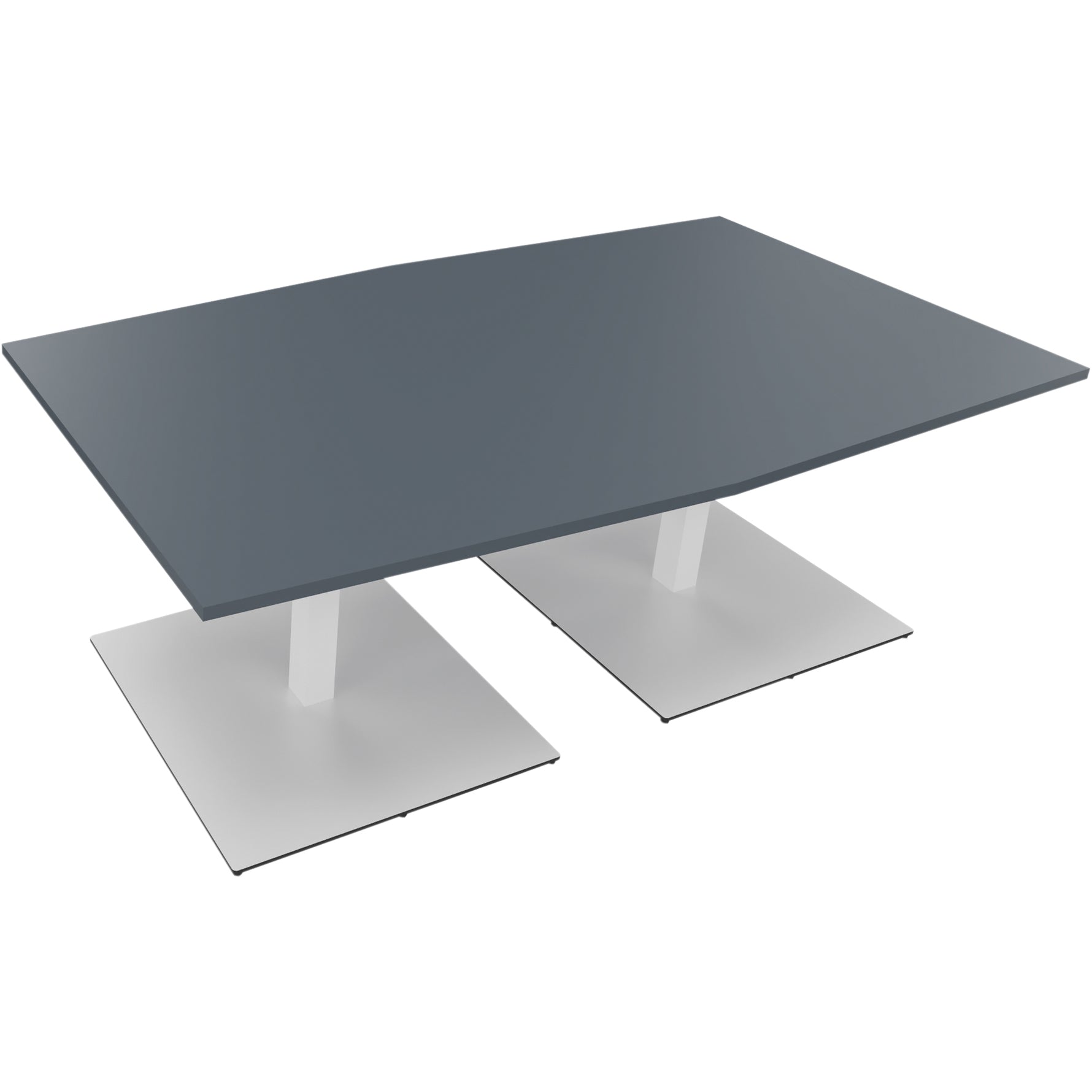 Neutralware Konferenztisch communication 2.000 x 720 x 1.000/1.100 mm (B x H x T) verkehrsweiß – Produktbild 5