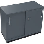Neutralware Schiebetürenschrank endless 2 Ordnerhöhen anthrazit metallic – Produktbild 5