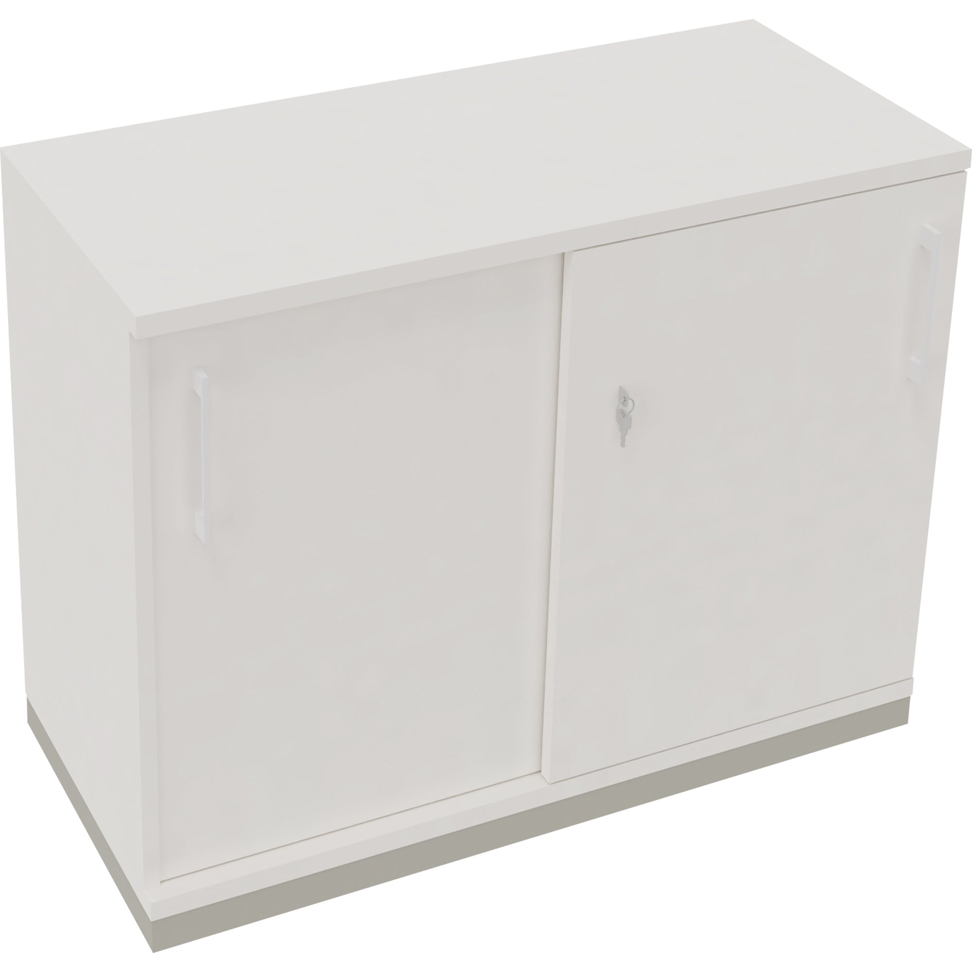Neutralware Schiebetürenschrank endless 2 Ordnerhöhen silberaluminium