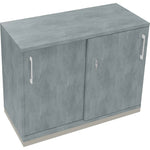 Schiebetürenschrank endless 2 Ordnerhöhen silberaluminium