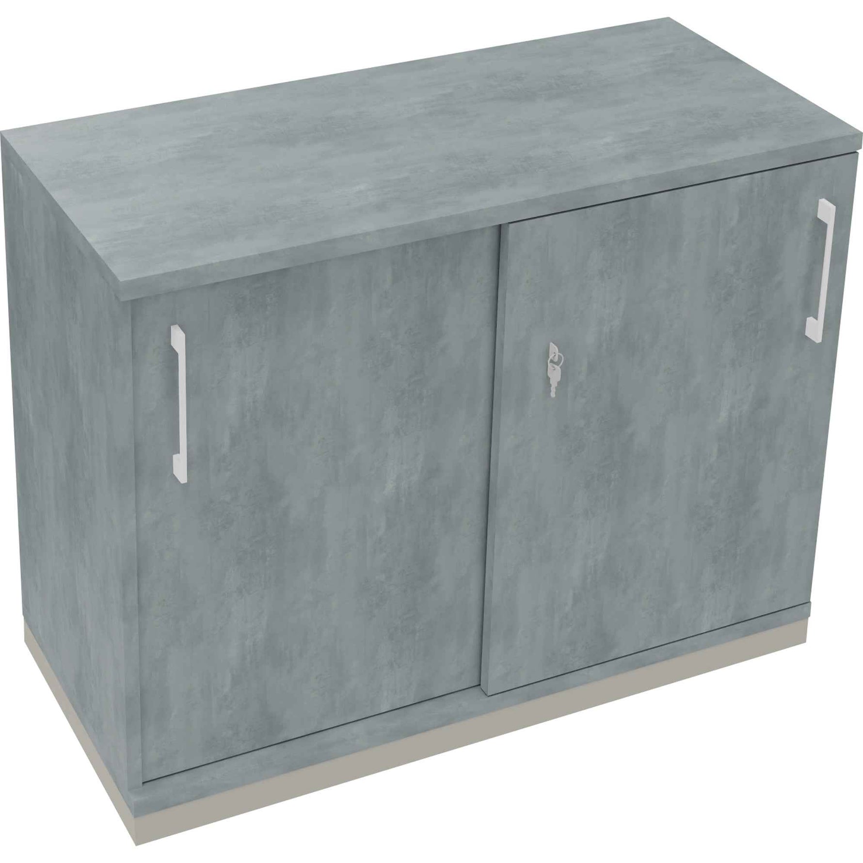 Schiebetürenschrank endless 2 Ordnerhöhen silberaluminium