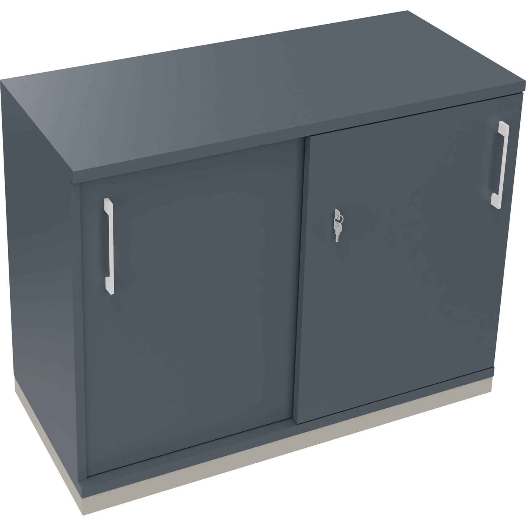 Neutralware Schiebetürenschrank endless 2 Ordnerhöhen silberaluminium – Produktbild 5