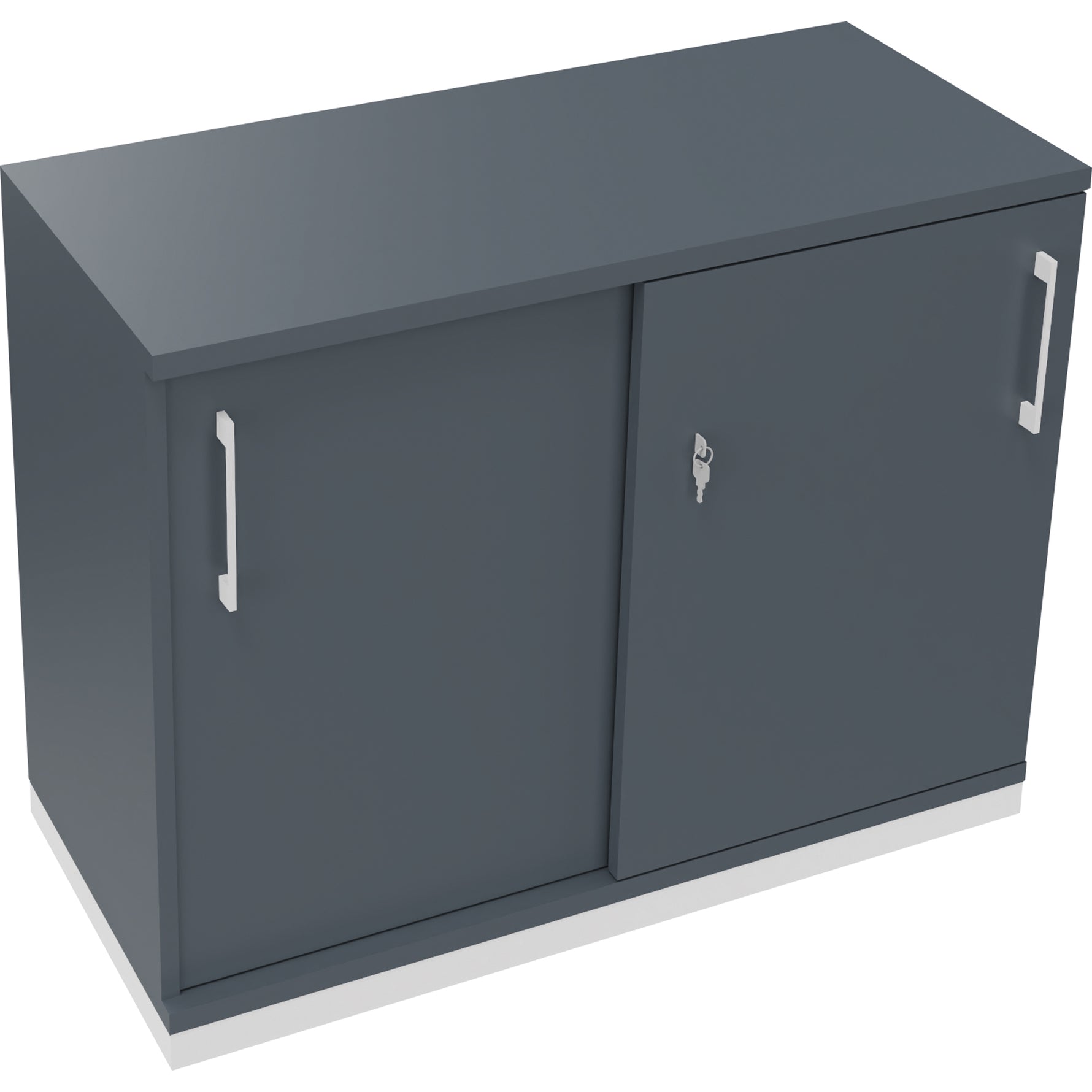 Neutralware Schiebetürenschrank endless 2 Ordnerhöhen verkehrsweiß – Produktbild 5
