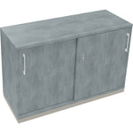 Schiebetürenschrank endless 1.200 x 781 x 442 mm (B x H x T) silberaluminium