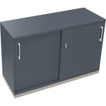 Neutralware Schiebetürenschrank endless 1.200 x 781 x 442 mm (B x H x T) silberaluminium – Produktbild 3