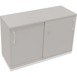 Neutralware Schiebetürenschrank endless 1.200 x 781 x 442 mm (B x H x T) verkehrsweiß – Produktbild 4