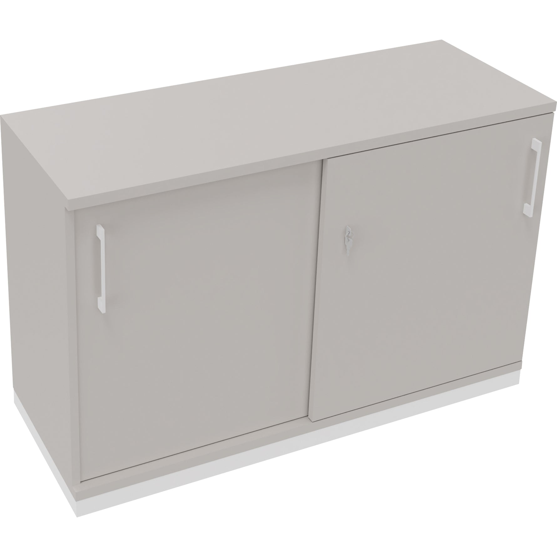 Neutralware Schiebetürenschrank endless 1.200 x 781 x 442 mm (B x H x T) verkehrsweiß – Produktbild 4
