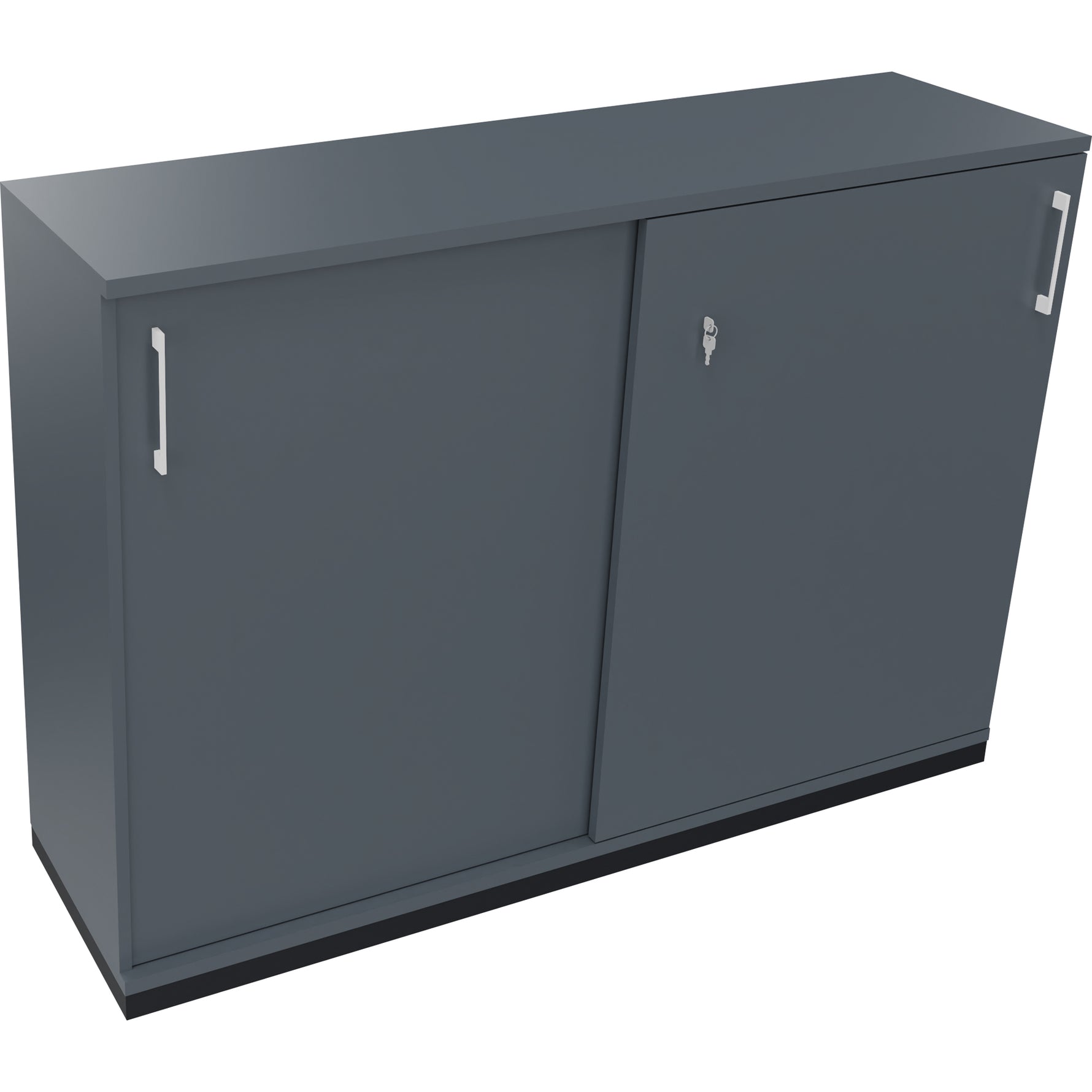 Neutralware Schiebetürenschrank endless 1.600 x 1.133 x 442 mm (B x H x T) anthrazit metallic – Produktbild 5