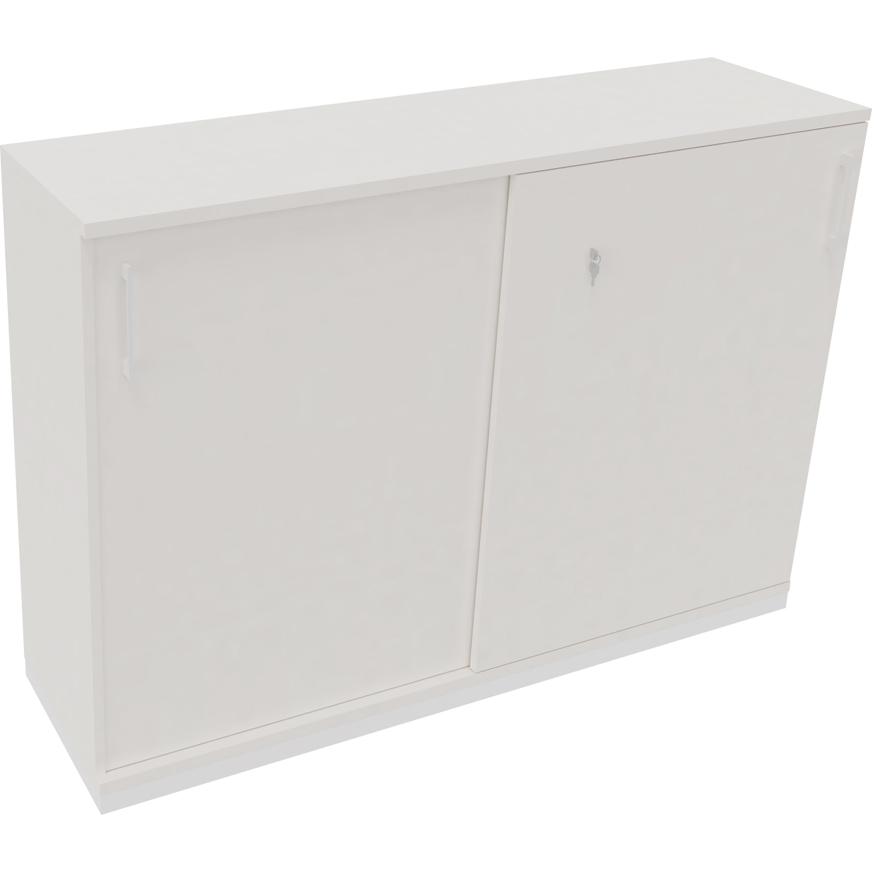 Neutralware Schiebetürenschrank endless 1.600 x 1.133 x 442 mm (B x H x T) verkehrsweiß – Produktbild 2