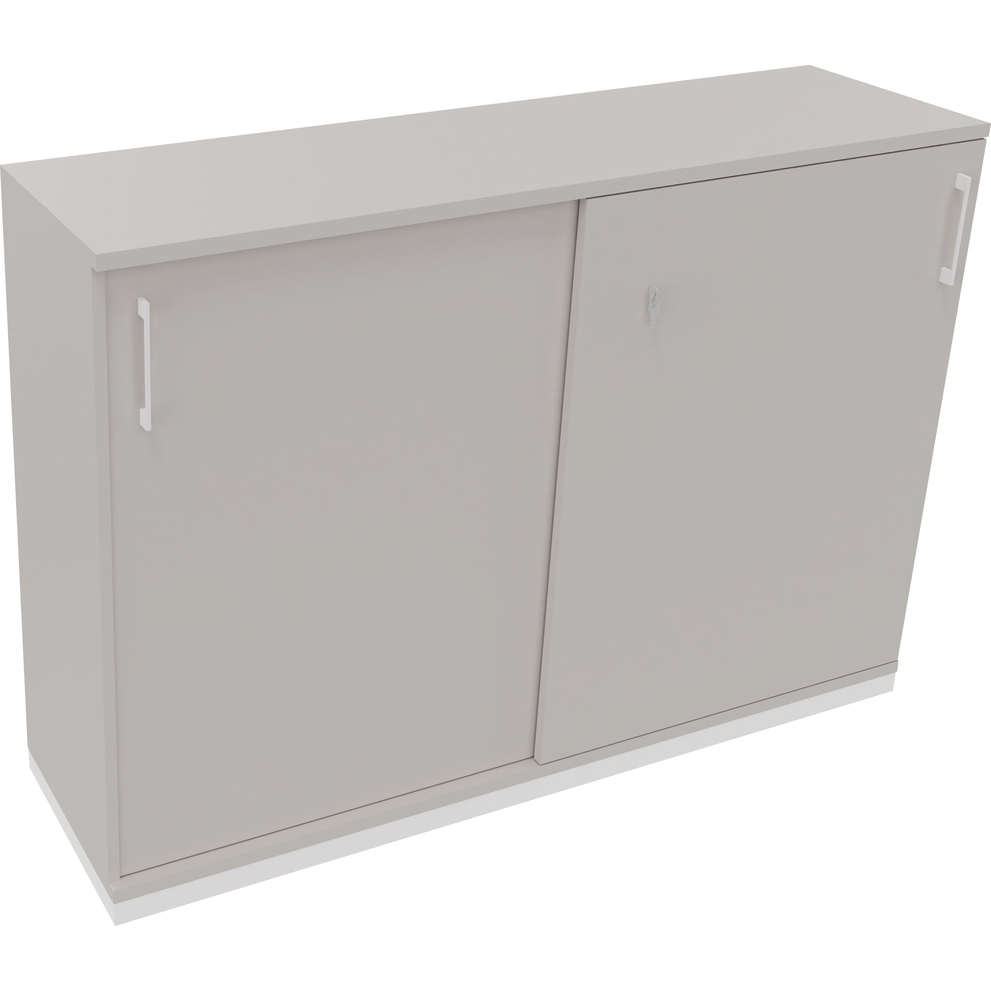 Neutralware Schiebetürenschrank endless 1.600 x 1.133 x 442 mm (B x H x T) verkehrsweiß