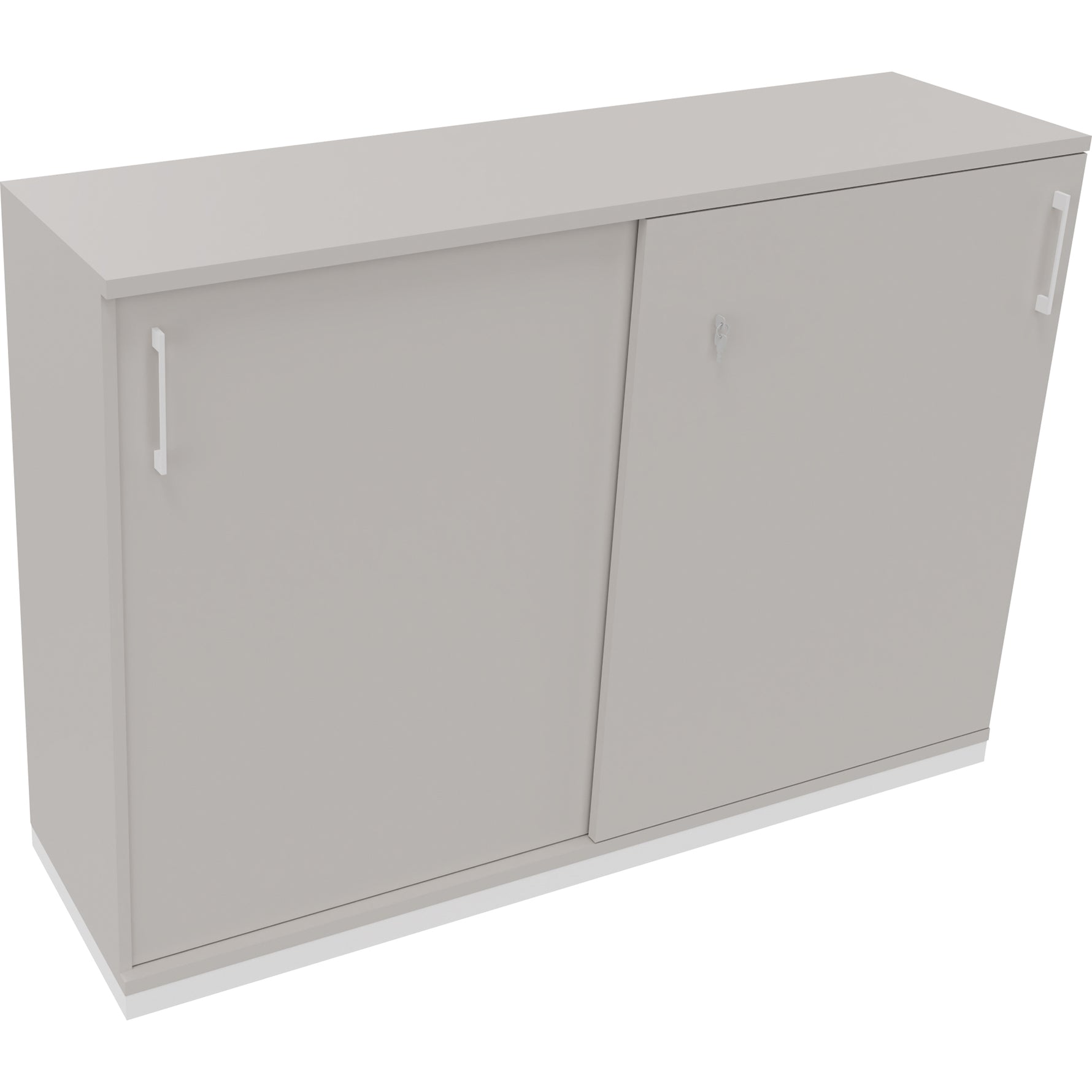 Neutralware Schiebetürenschrank endless 1.600 x 1.133 x 442 mm (B x H x T) verkehrsweiß