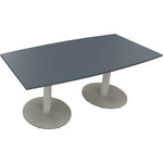 Neutralware Konferenztisch communication 1.800 x 720 x 800/900 mm (B x H x T) silberaluminium – Produktbild 5
