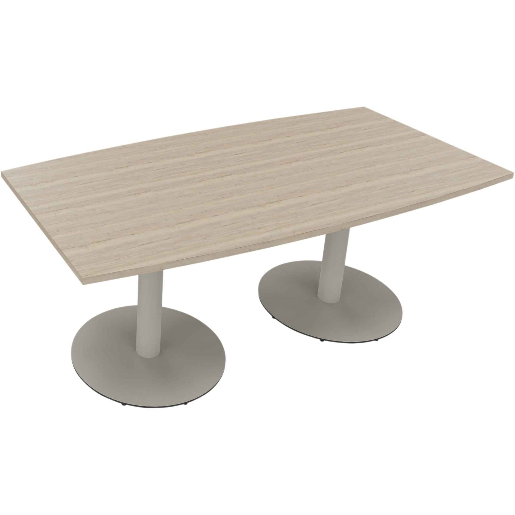 Konferenztisch communication 1.800 x 720 x 800/900 mm (B x H x T) silberaluminium