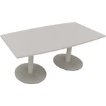 Neutralware Konferenztisch communication 1.800 x 720 x 800/900 mm (B x H x T) silberaluminium – Produktbild 4