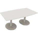 Neutralware Konferenztisch communication 1.800 x 720 x 800/900 mm (B x H x T) silberaluminium