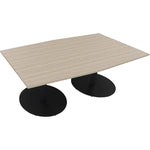 Konferenztisch communication 2.000 x 720 x 1.000/1.100 mm (B x H x T) anthrazit metallic