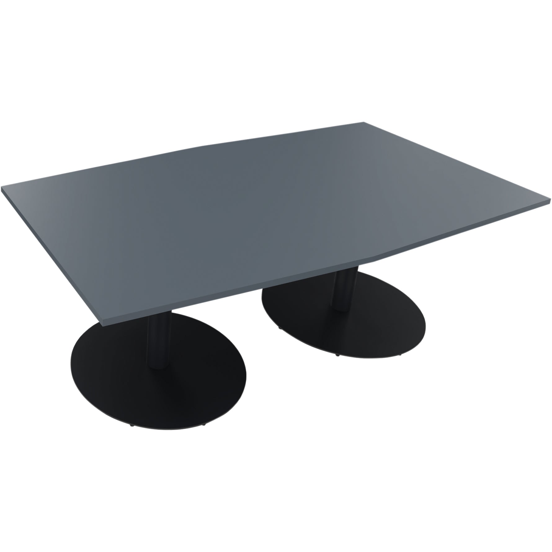 Neutralware Konferenztisch communication 2.000 x 720 x 1.000/1.100 mm (B x H x T) anthrazit metallic – Produktbild 5