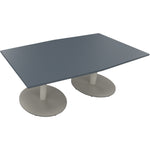 Neutralware Konferenztisch communication 2.000 x 720 x 1.000/1.100 mm (B x H x T) silberaluminium – Produktbild 5