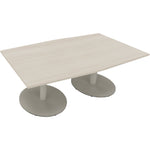 Neutralware Konferenztisch communication 2.000 x 720 x 1.000/1.100 mm (B x H x T) silberaluminium – Produktbild 3