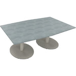 Neutralware Konferenztisch communication 2.000 x 720 x 1.000/1.100 mm (B x H x T) silberaluminium – Produktbild 6