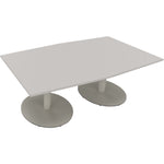 Neutralware Konferenztisch communication 2.000 x 720 x 1.000/1.100 mm (B x H x T) silberaluminium – Produktbild 4