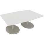 Neutralware Konferenztisch communication 2.000 x 720 x 1.000/1.100 mm (B x H x T) silberaluminium