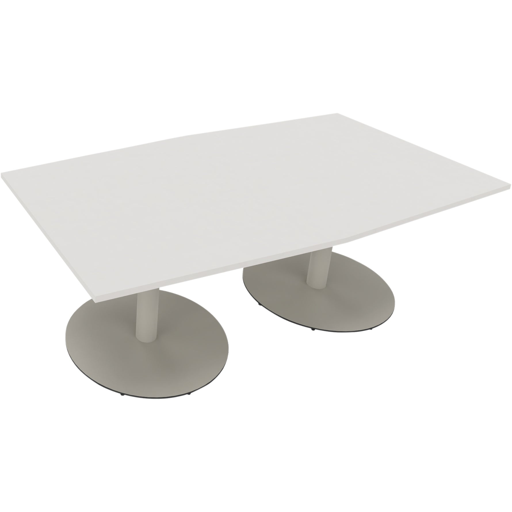 Neutralware Konferenztisch communication 2.000 x 720 x 1.000/1.100 mm (B x H x T) silberaluminium