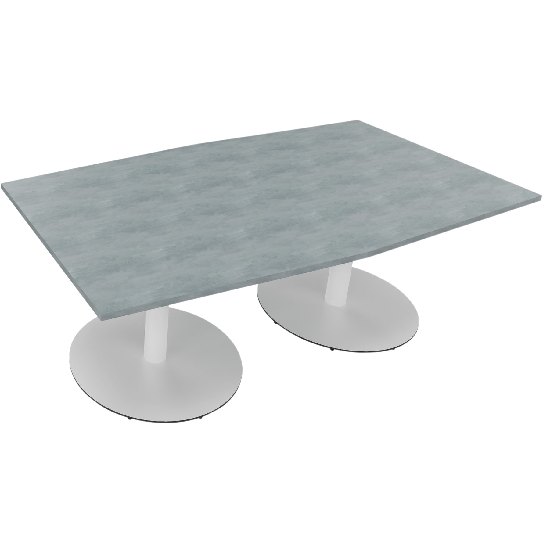 Neutralware Konferenztisch communication 2.000 x 720 x 1.000/1.100 mm (B x H x T) verkehrsweiß – Produktbild 6