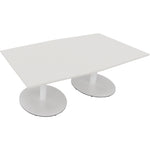 Neutralware Konferenztisch communication 2.000 x 720 x 1.000/1.100 mm (B x H x T) verkehrsweiß