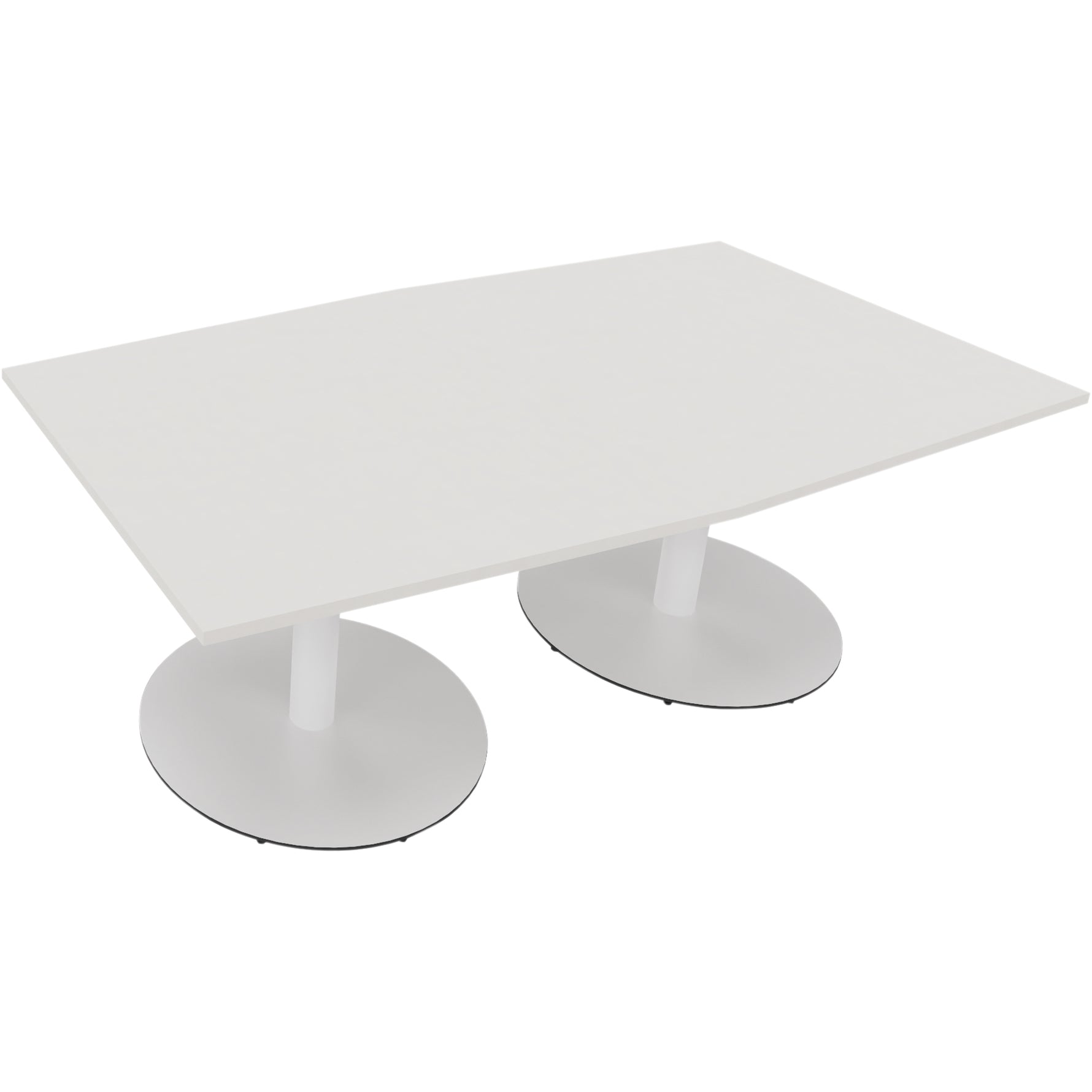 Neutralware Konferenztisch communication 2.000 x 720 x 1.000/1.100 mm (B x H x T) verkehrsweiß