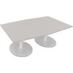Neutralware Konferenztisch communication 2.000 x 720 x 1.000/1.100 mm (B x H x T) verkehrsweiß – Produktbild 4