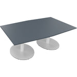 Neutralware Konferenztisch communication 2.000 x 720 x 1.000/1.100 mm (B x H x T) verkehrsweiß – Produktbild 5
