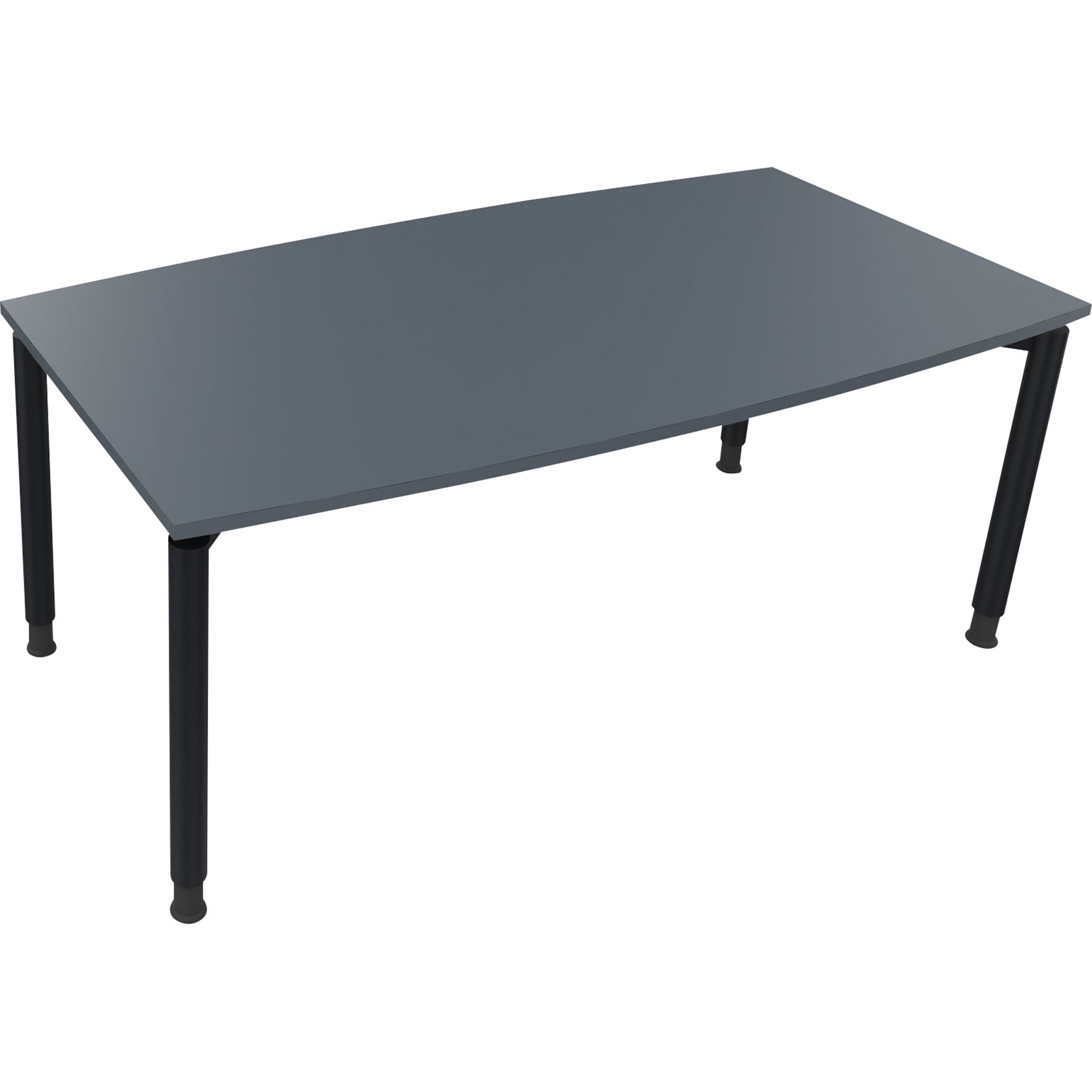 Neutralware Konferenztisch communication 1.800 x 680-820 x 800/900 mm (B x H x T) anthrazit metallic – Produktbild 5