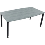 Neutralware Konferenztisch communication 1.800 x 680-820 x 800/900 mm (B x H x T) anthrazit metallic – Produktbild 6
