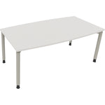Neutralware Konferenztisch communication 1.800 x 680-820 x 800/900 mm (B x H x T) silberaluminium