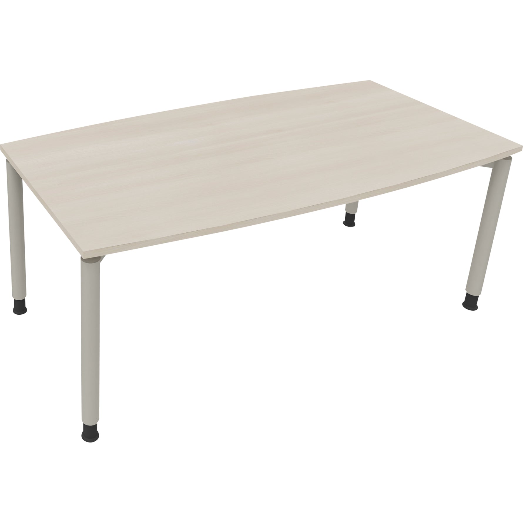 Neutralware Konferenztisch communication 1.800 x 680-820 x 800/900 mm (B x H x T) silberaluminium – Produktbild 3