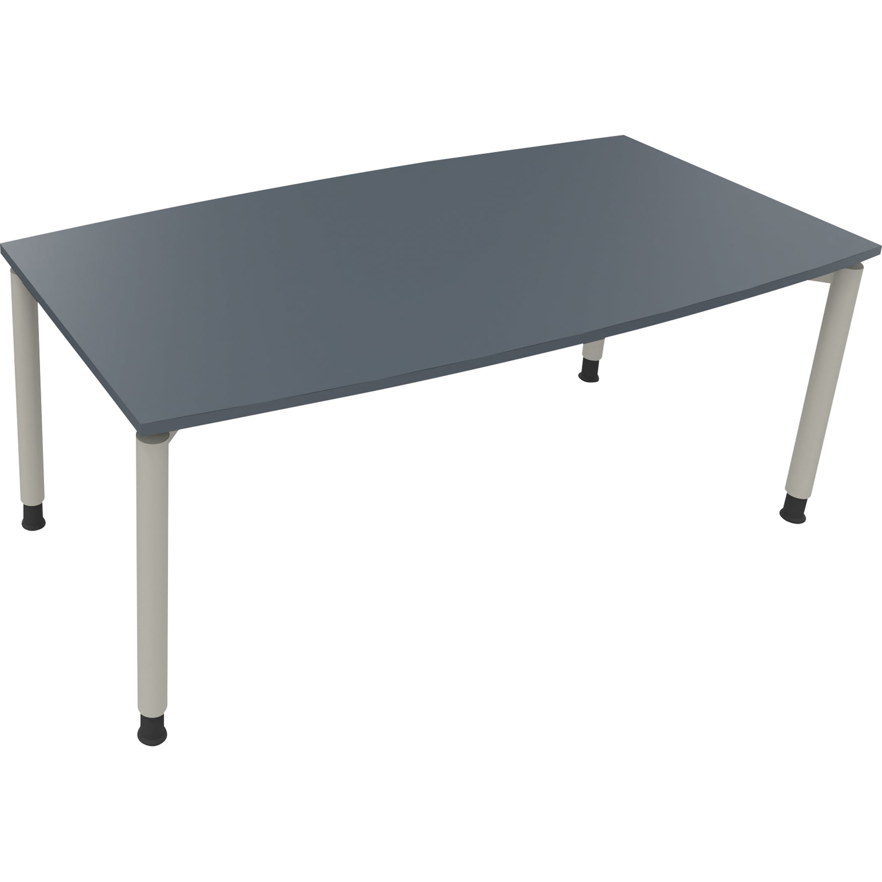Neutralware Konferenztisch communication 1.800 x 680-820 x 800/900 mm (B x H x T) silberaluminium – Produktbild 5