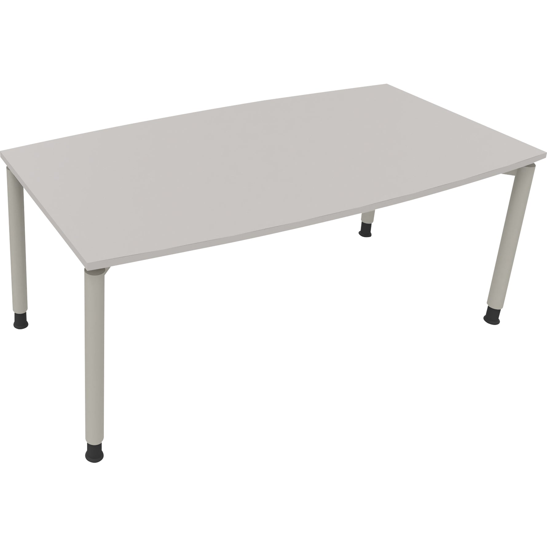 Neutralware Konferenztisch communication 1.800 x 680-820 x 800/900 mm (B x H x T) silberaluminium – Produktbild 4