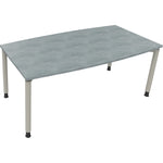 Neutralware Konferenztisch communication 1.800 x 680-820 x 800/900 mm (B x H x T) silberaluminium – Produktbild 6