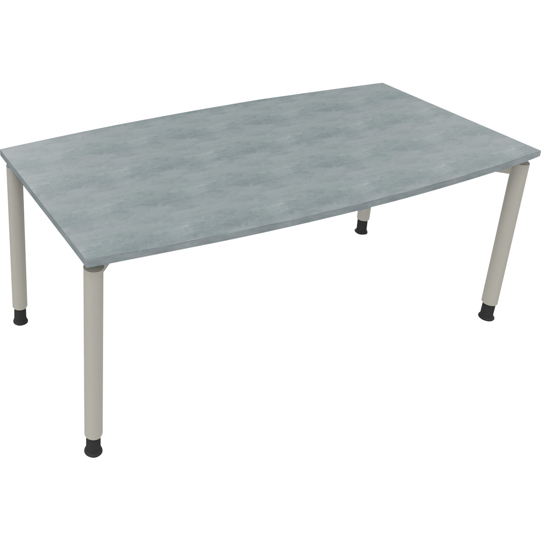Neutralware Konferenztisch communication 1.800 x 680-820 x 800/900 mm (B x H x T) silberaluminium – Produktbild 6