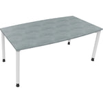 Neutralware Konferenztisch communication 1.800 x 680-820 x 800/900 mm (B x H x T) verkehrsweiß – Produktbild 6